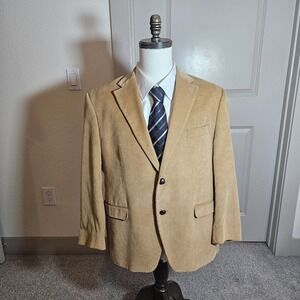 Lauren Ralph Lauren 42S Corduroy Blazer‎ Suit Sport Coat Jactket Men Light Brown